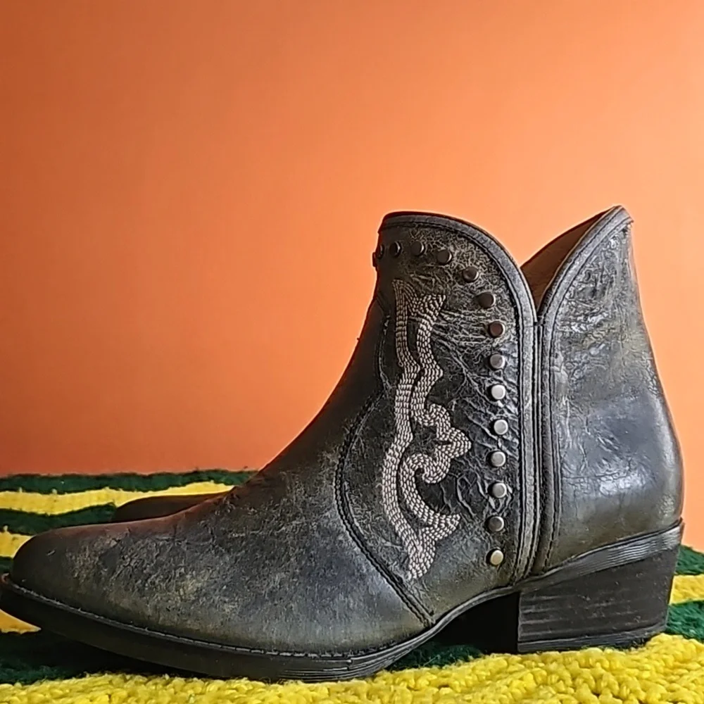 NEW! Sterling River Leather Ankle Zip-Up Boots! Made in Mexico!! 🇲🇽 - Picture 4 of 14